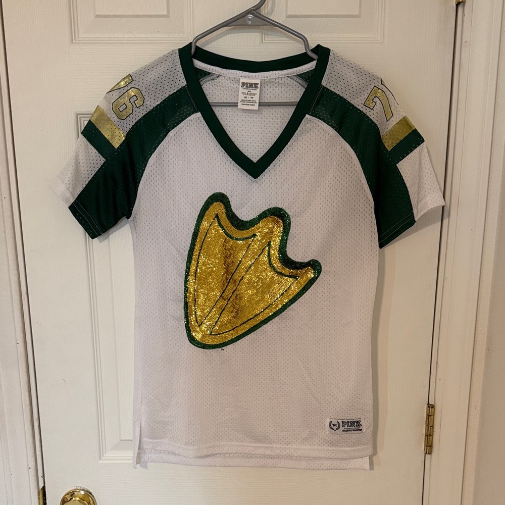 Victoria’s Secret Woman’s Oregon Ducks Football Jersey - White & Green